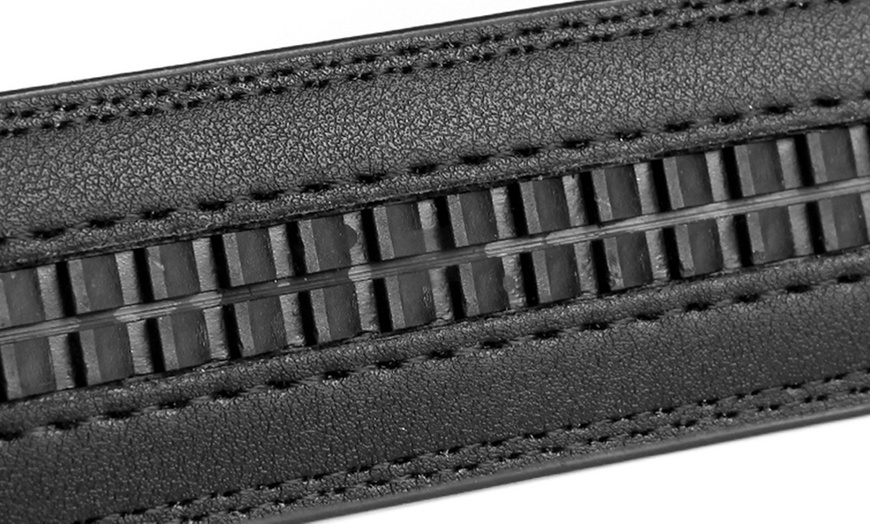 Image 4: Black Leather Belt