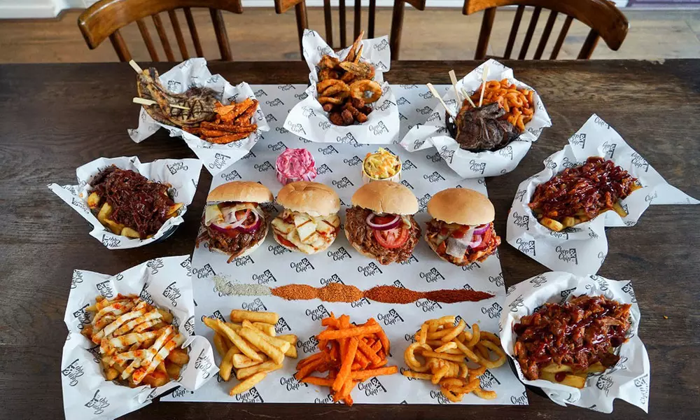 Burger with Chips for One, Two or Four at Chop and Chip, Clapham (49% Off) - Primary Image