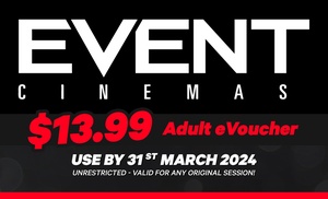 Adult or Child Entry or Small Drink & Popcorn Combo at Event Cinemas