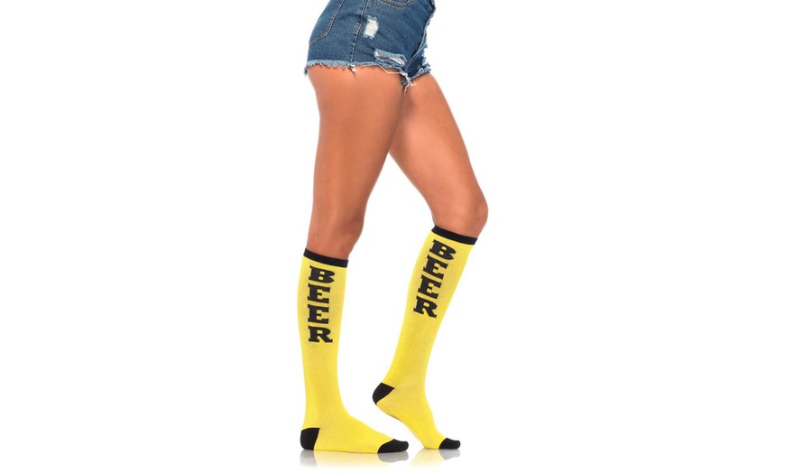 Image 5: Women's Funny Drinking Knee Socks