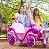 Image 3: Disney Princess 6v Electric Ride-on Horse & Carriage 