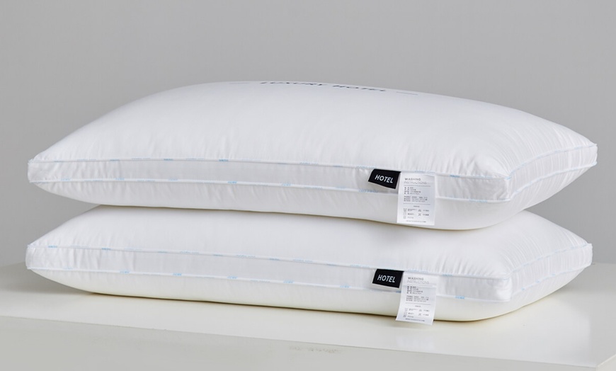 Image 12: Pure Cotton Luxury Hotel Pillow Duo
