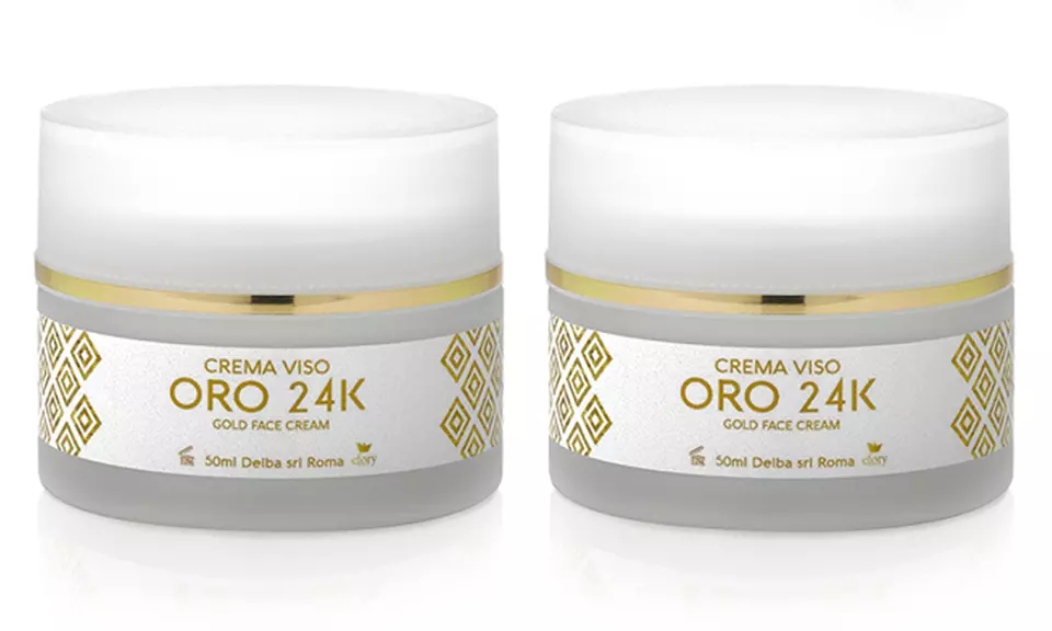 1 ou 2 crèmes visage anti-âge à l'or 24 carats, acide hyaluronique et collagène d'Efory Cosmetics - Second Medium