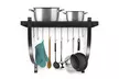 Sorbus Wall Mount Pot Rack with Hooks - Second Medium