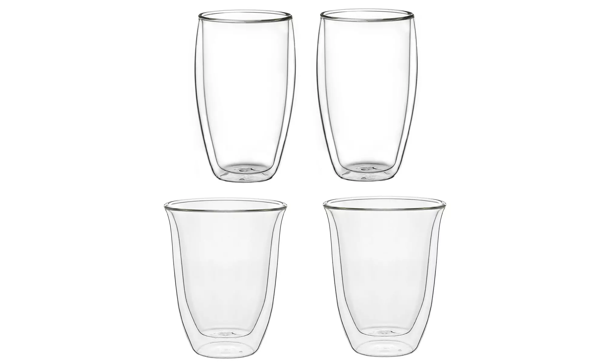 Geschenkdoos met 4 of 6 dubbelwandige glazen van het merk Creano