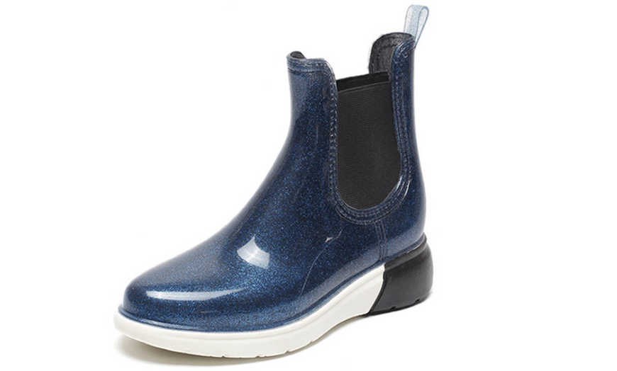 Image 3: Glitter Waterproof Ankle Boots