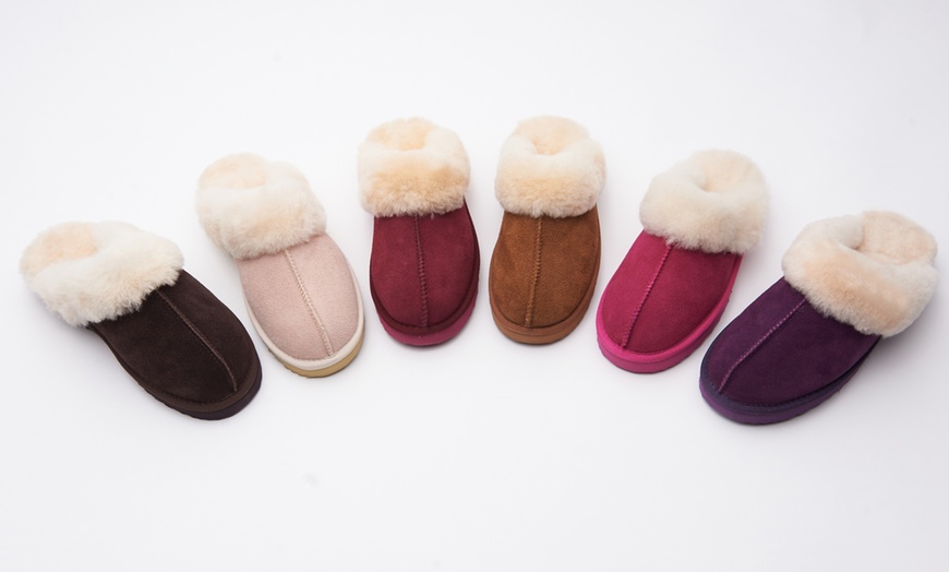 Image 2: Snow Paw Sheepskin Slippers