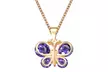 18K Gold Plated Crystal Butterfly Pendants by Glam Kidz - Image 2