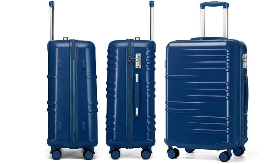 Image 3: ABS Hard Shell Suitcase or 3 Piece Suitcase Set with Lock