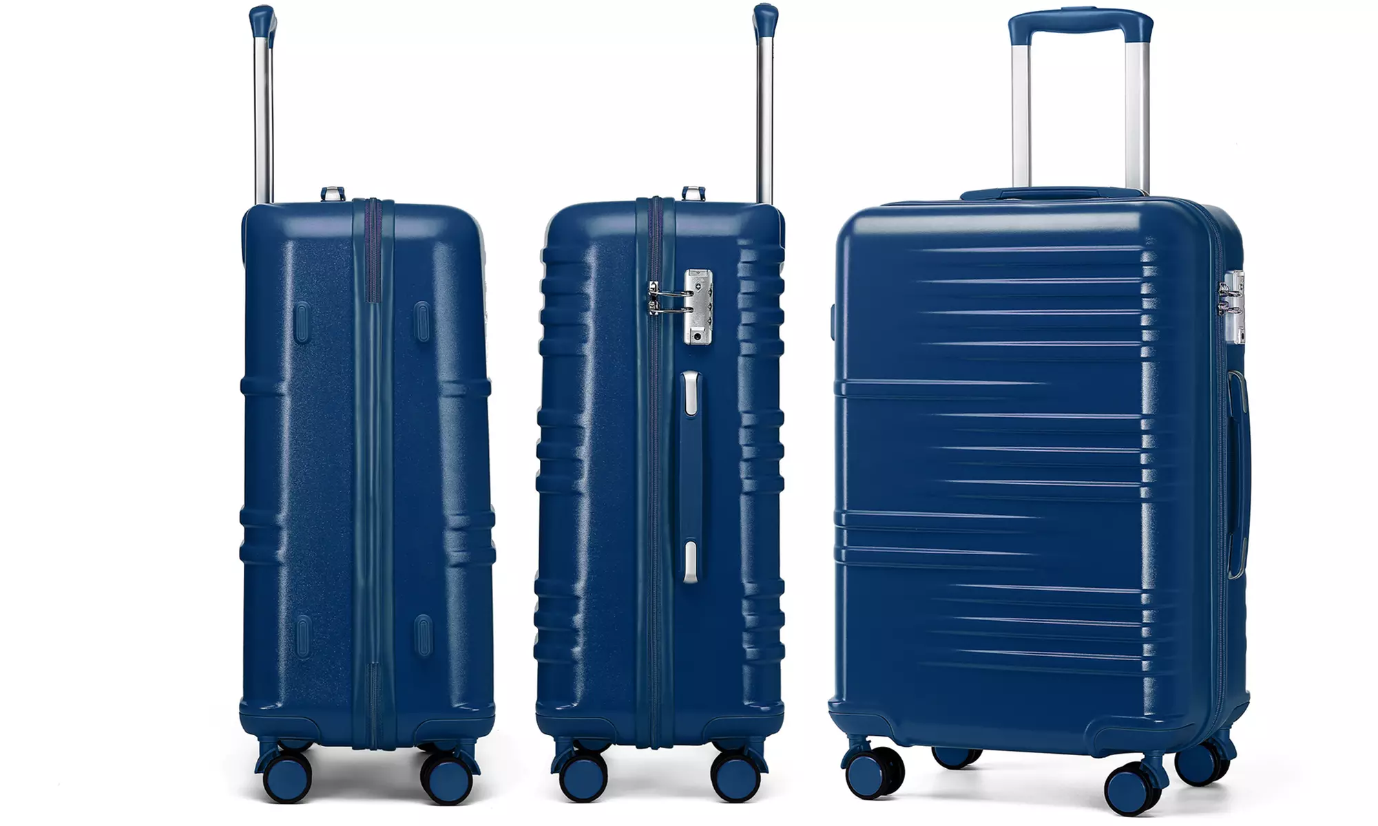 One- or Three-Piece British Traveller ABS Suitcase with Lock