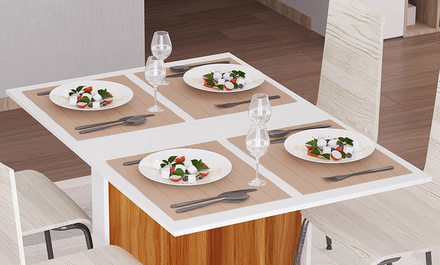 Image 9: HomCom Mobile Dining Table