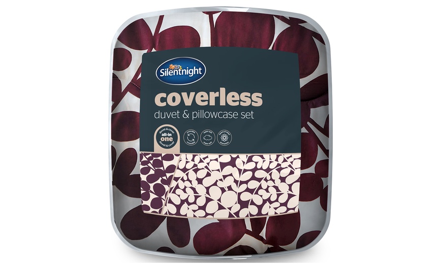 Image 4: Silentnight 10.5 Tog Leaf Print Reversible Coverless Duvet Set