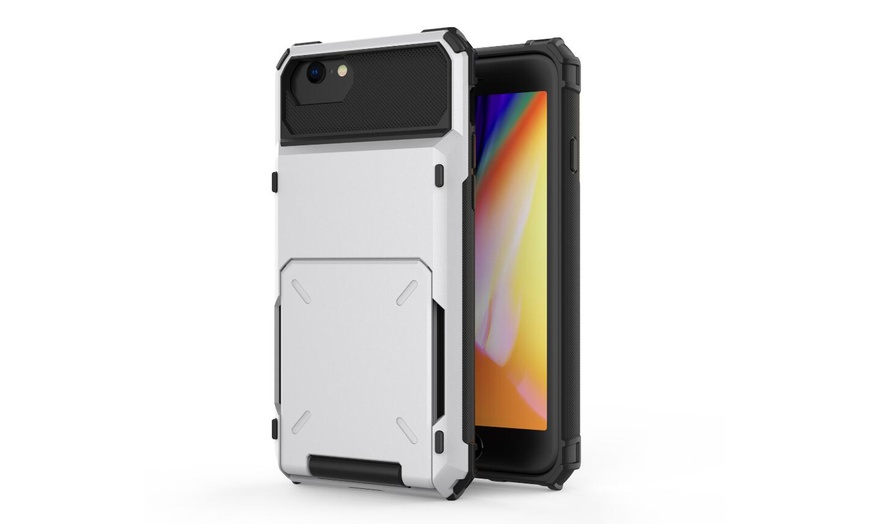 Image 19: Double-Layer Protective iPhone Case with Card Slot