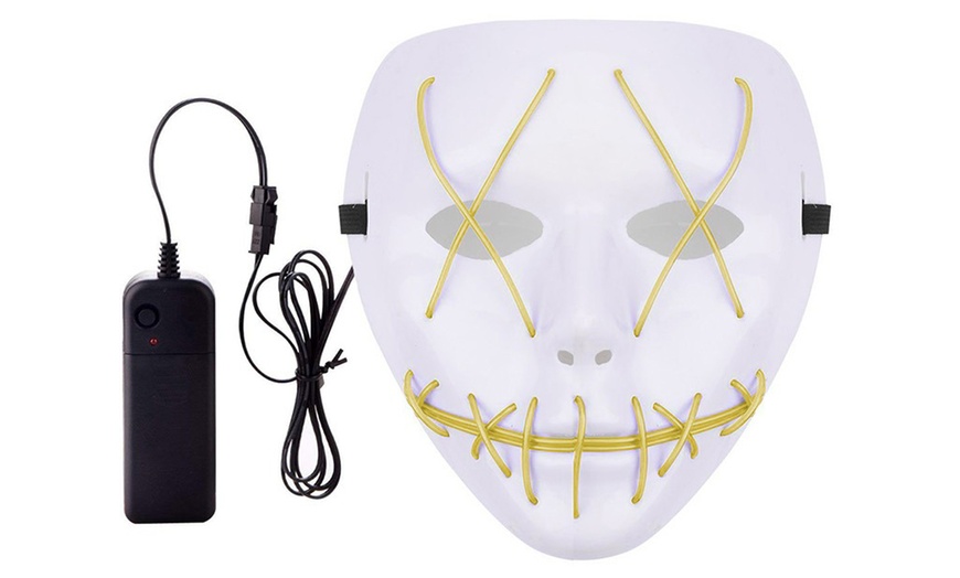Image 19: Halloween LED Purge Mask Light Up Funny Masks