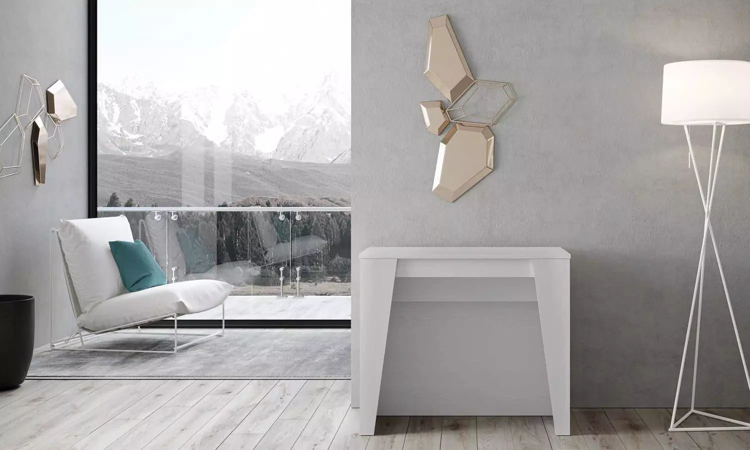 Tavolo Consolle Bakari estensibile Made in Italy