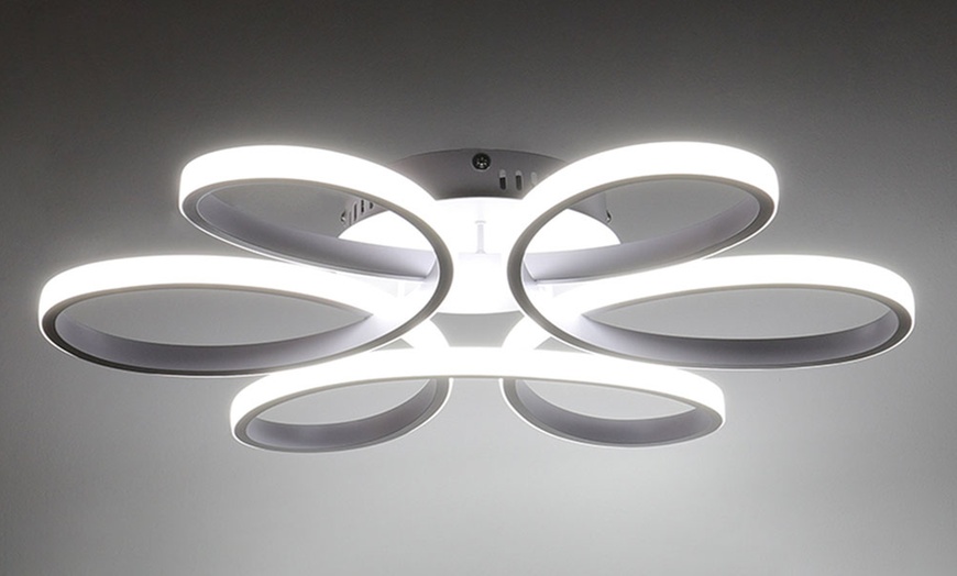 Image 2: Acrylic Petal LED Semi-Flush Ceiling Light