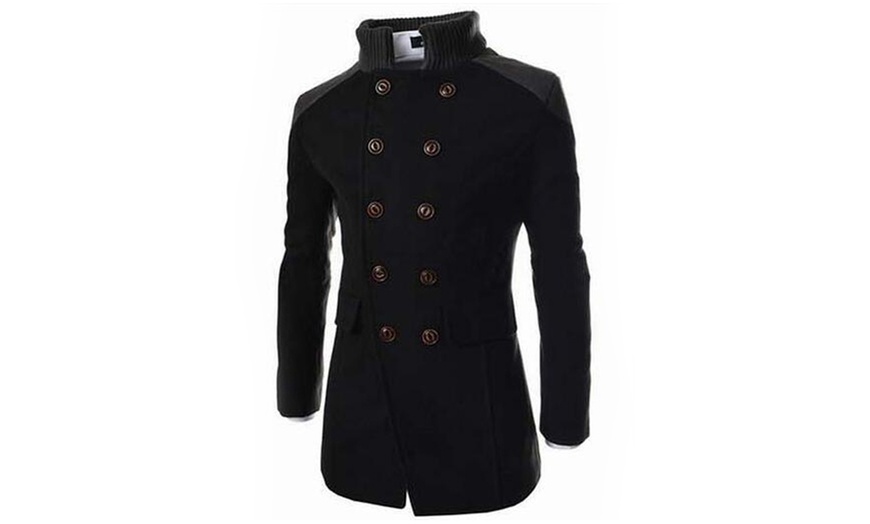 Image 7: Men's Contrasting Collar Coat 