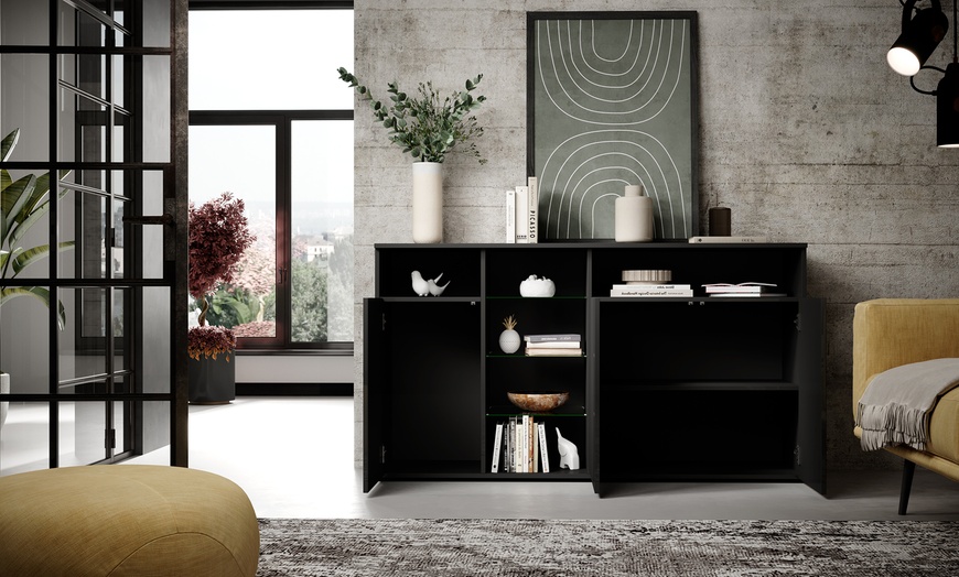 Image 6: Credenza Clark con luci LED