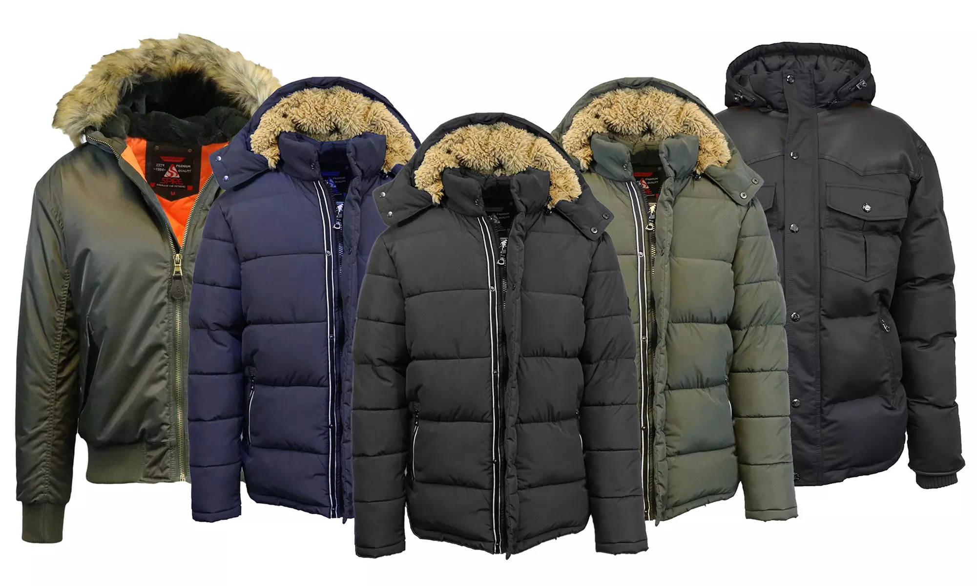 Men's Bomber Heavyweight Jacket with Trim. Multiple Styles Available - Primary Image