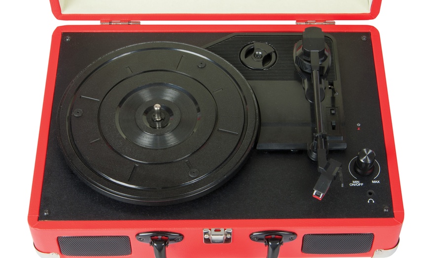 Image 5: Retro Briefcase Turntable