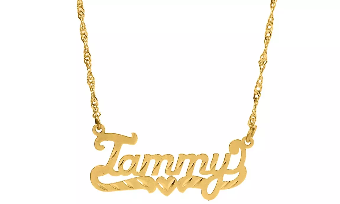 Custom Diamond-Cut Name Pendant from MonogramHub (Up to 84% Off) - Second Medium
