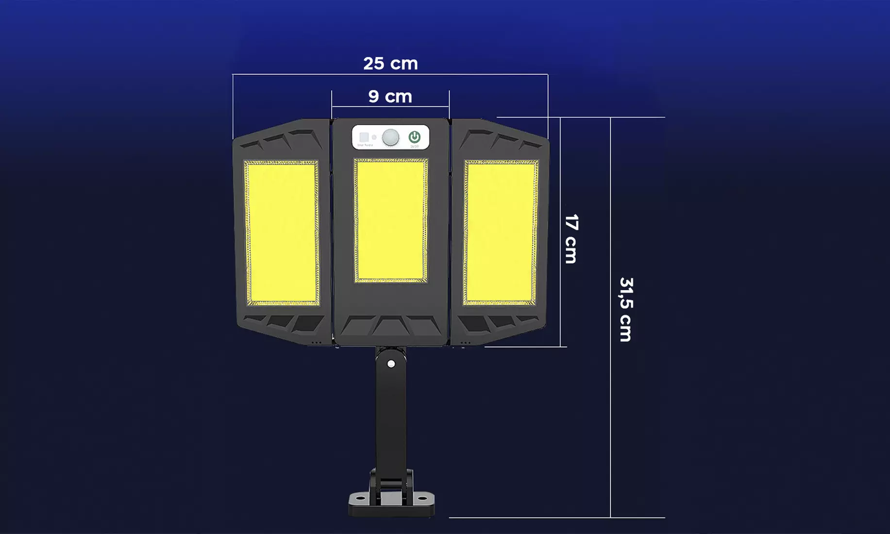 Projecteur à LED solaire avec détecteur de mouvement et télécommande - Image 3
