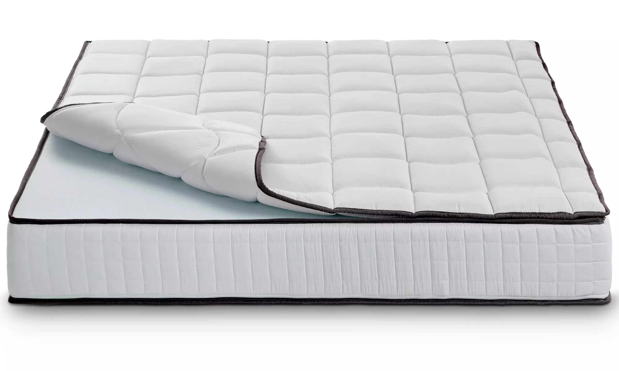 Materasso con topper in memory foam ortopedico e sfoderabile