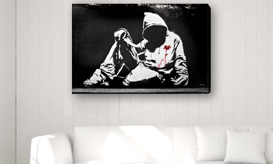 Image 4: Banksy Canvas Collection 