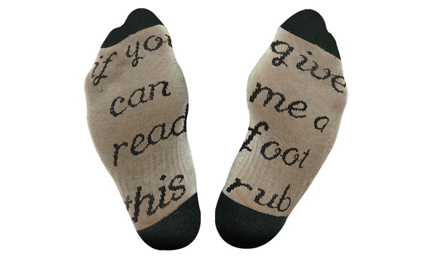 Image 3: Flo Foot Rub Slogan Socks