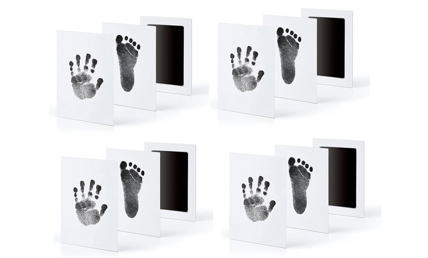 Image 6: 1x, 2x oder 4x Tintenfreies Baby-Hand- oder Fußabdruck Erinnerung-Set