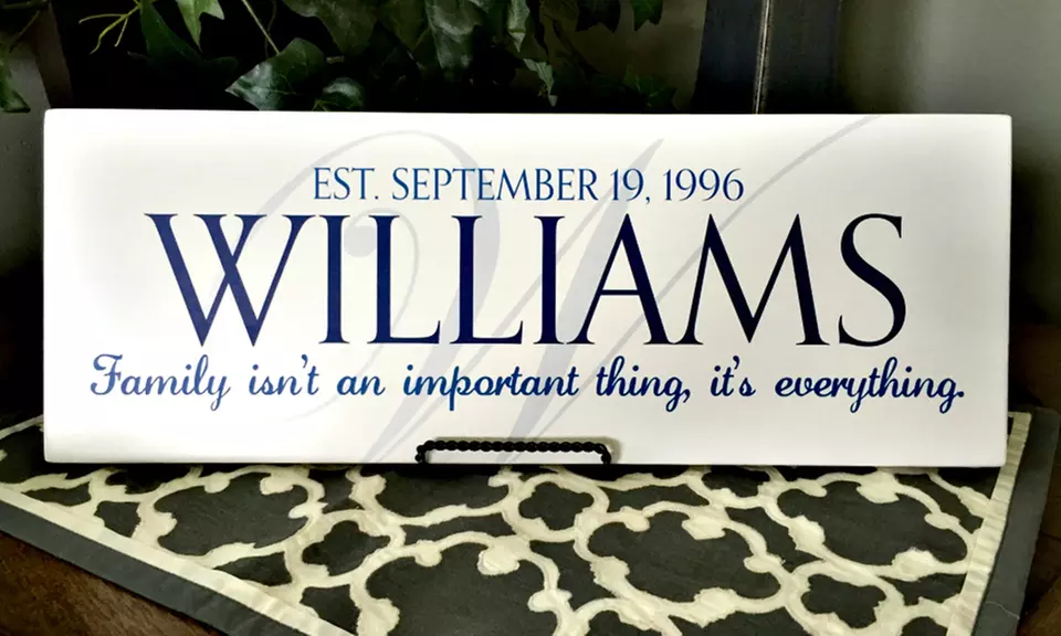 Personalized Painted Wooden Family Wall Signs (Up to 51% Off) - Primary Image