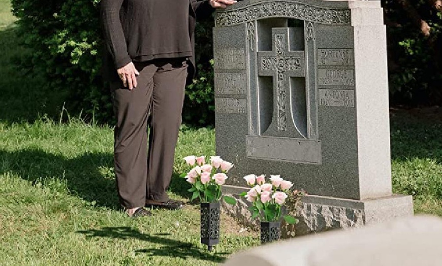 Image 3: Two or Four Memorial Vases for the Cemetery Decoration