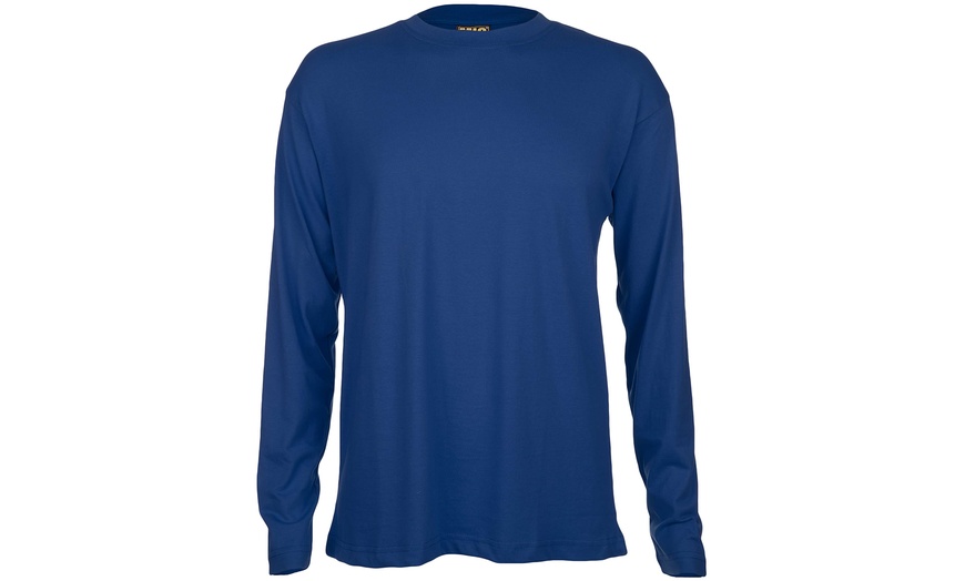 Image 9: MIG Men's Long Sleeve Cotton T-Shirt