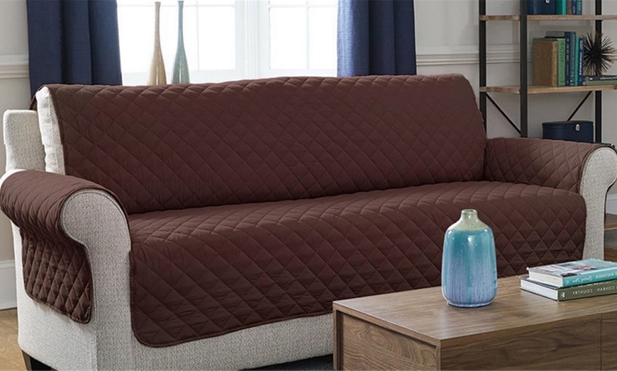 Image 8: Waterproof Quilted Sofa Cover