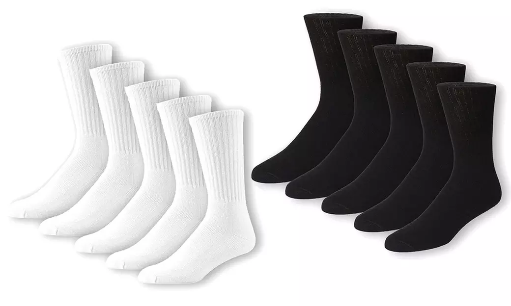 Job Site Men's Cushion Crew Heavy Duty Boot Socks (10 Pairs) - Primary Image