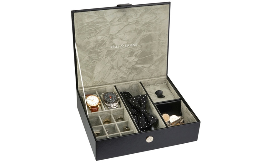 Image 8: Faux Leather Men's Watch Boxes