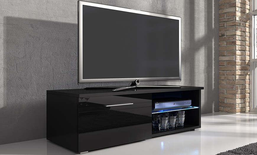 Image 2: TV Unit with LED Lighting