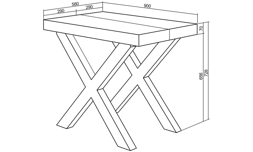 Image 40: Table console extensible avec pieds en bois massif