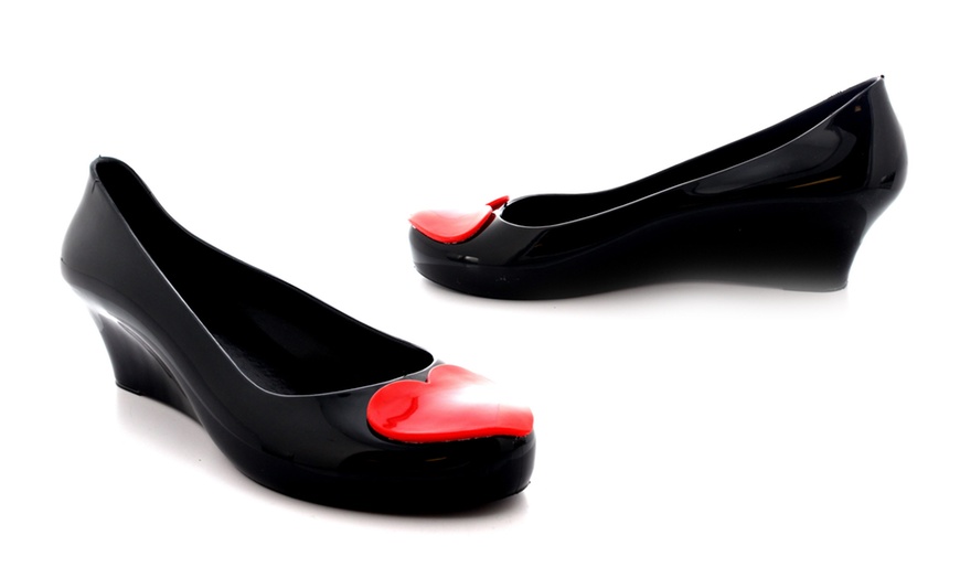 Image 2: Heart Jelly Wedge Shoes