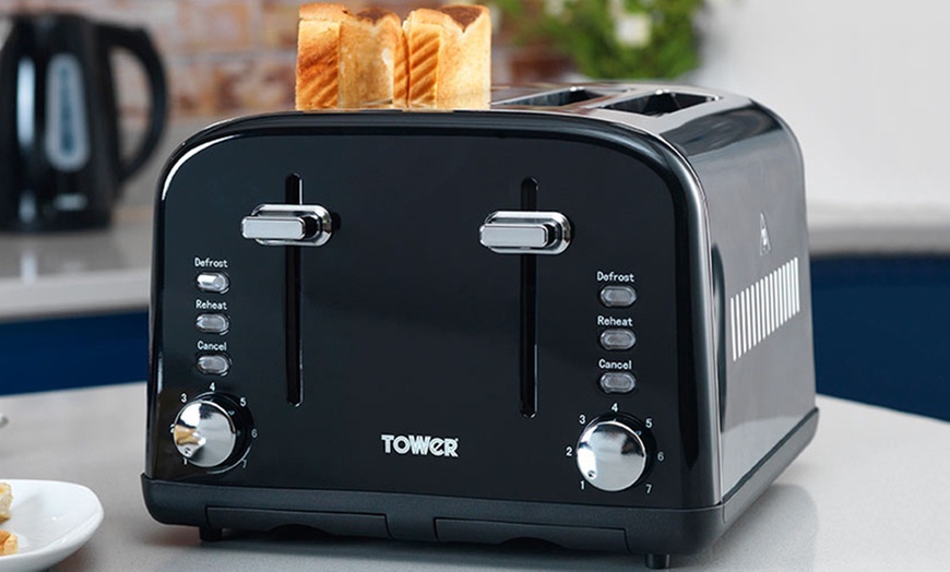 Image 7: Tower Microwave, Kettle and Toaster