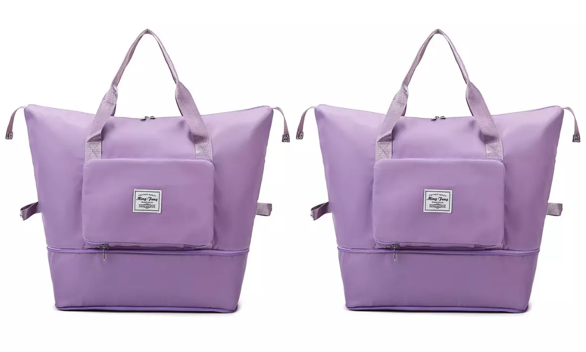 One or Two Waterproof Lightweight Foldable Duffle Handbags