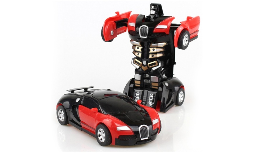 Image 3: Two-in-One Transforming Robot Car