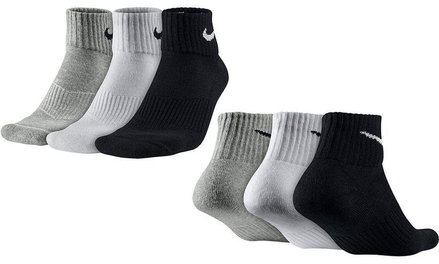 Image 1: Three-Pack of Nike Quarter Socks