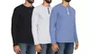 3-Pack Real Essentials Men's Long Sleeve Casual Fit Henley (S-2XL)