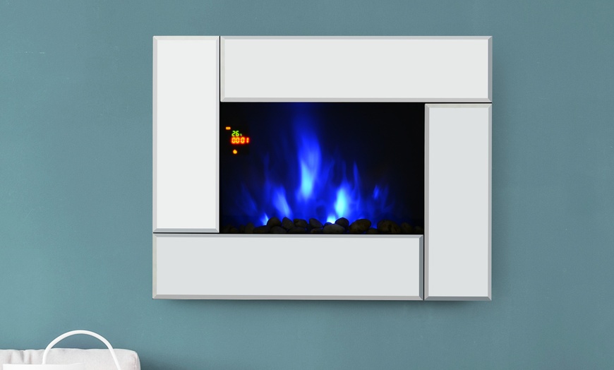 Image 95: HomCom Indoor Fireplace Heater