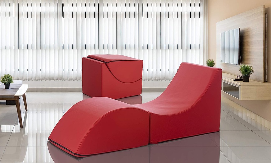 Image 20: Puf chaise longue convertible