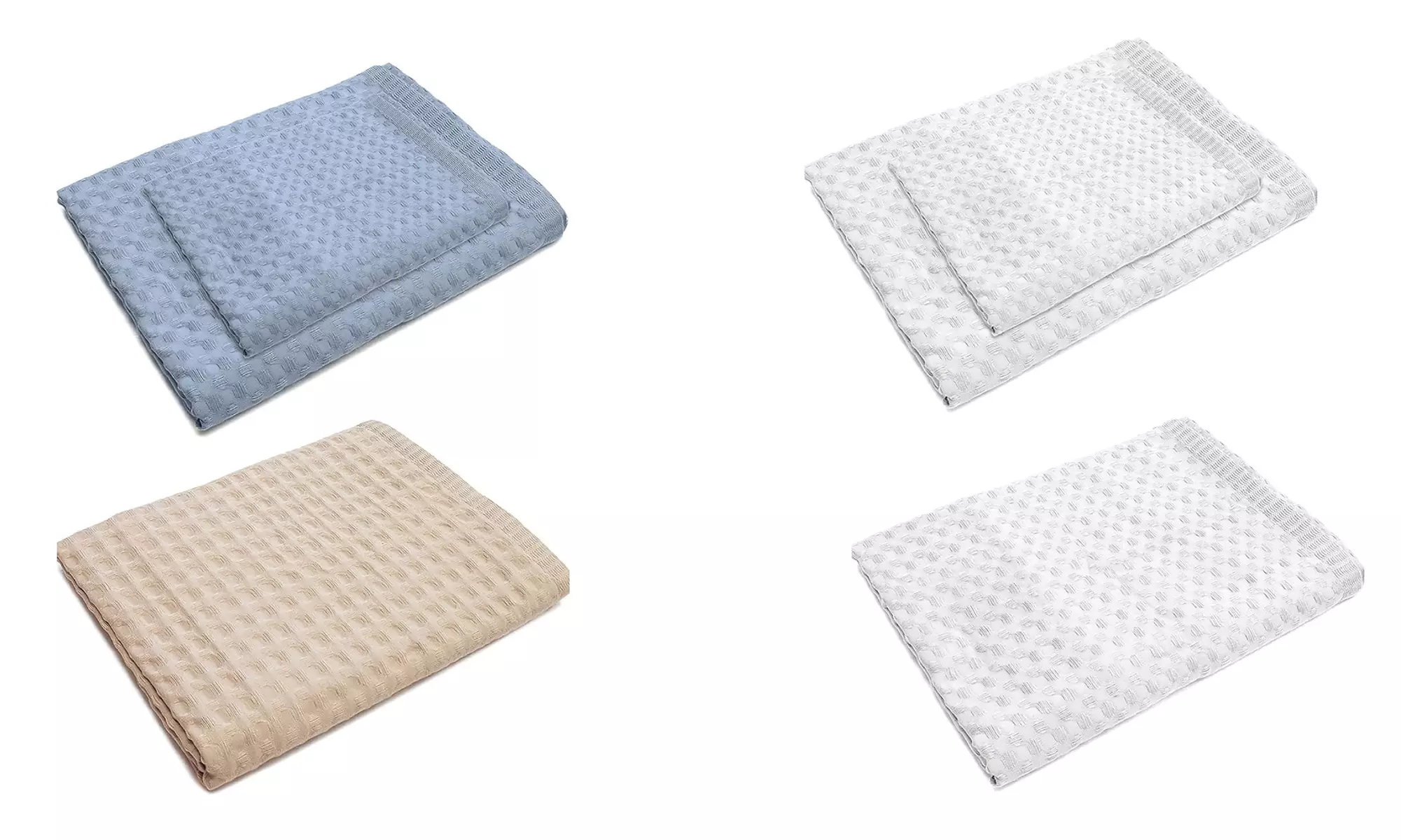 Set asciugamani a nido d'ape Napone