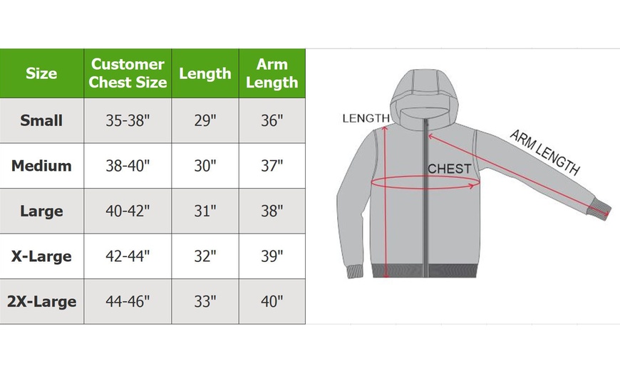 Image 2: Spire By Galaxy Men's Heavyweight Jackets with Detachable Hood