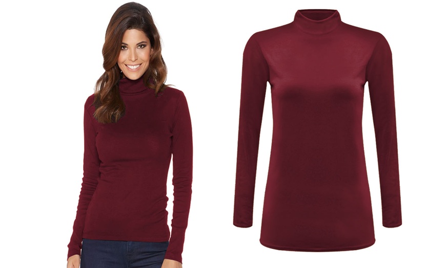 Womens Polo Neck Jersey Tops Groupon 2741