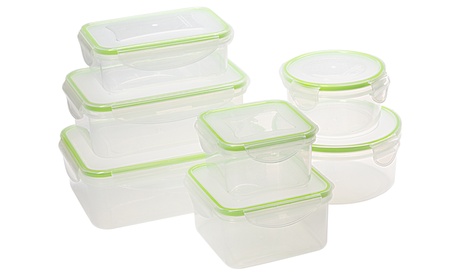 Set 7 contenitori in polipropilene con chiusura ermetica con guarnizione removibile in silicone